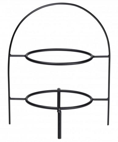 LIGNE NOIRE STATĪVS MELNS 2 STĀVI H28CM ŠĶĪVJIEM AR D21CM