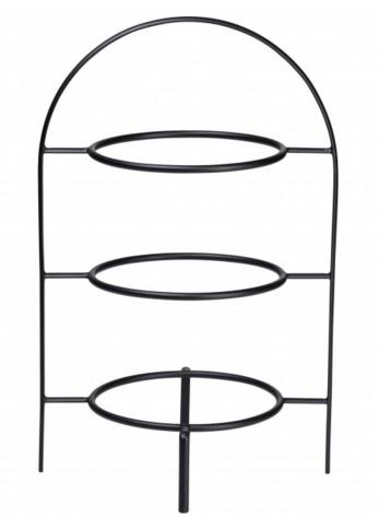 LIGNE NOIRE STATĪVS MELNS 3 STĀVI H36,5CM ŠĶĪVJIEM AR D21CM