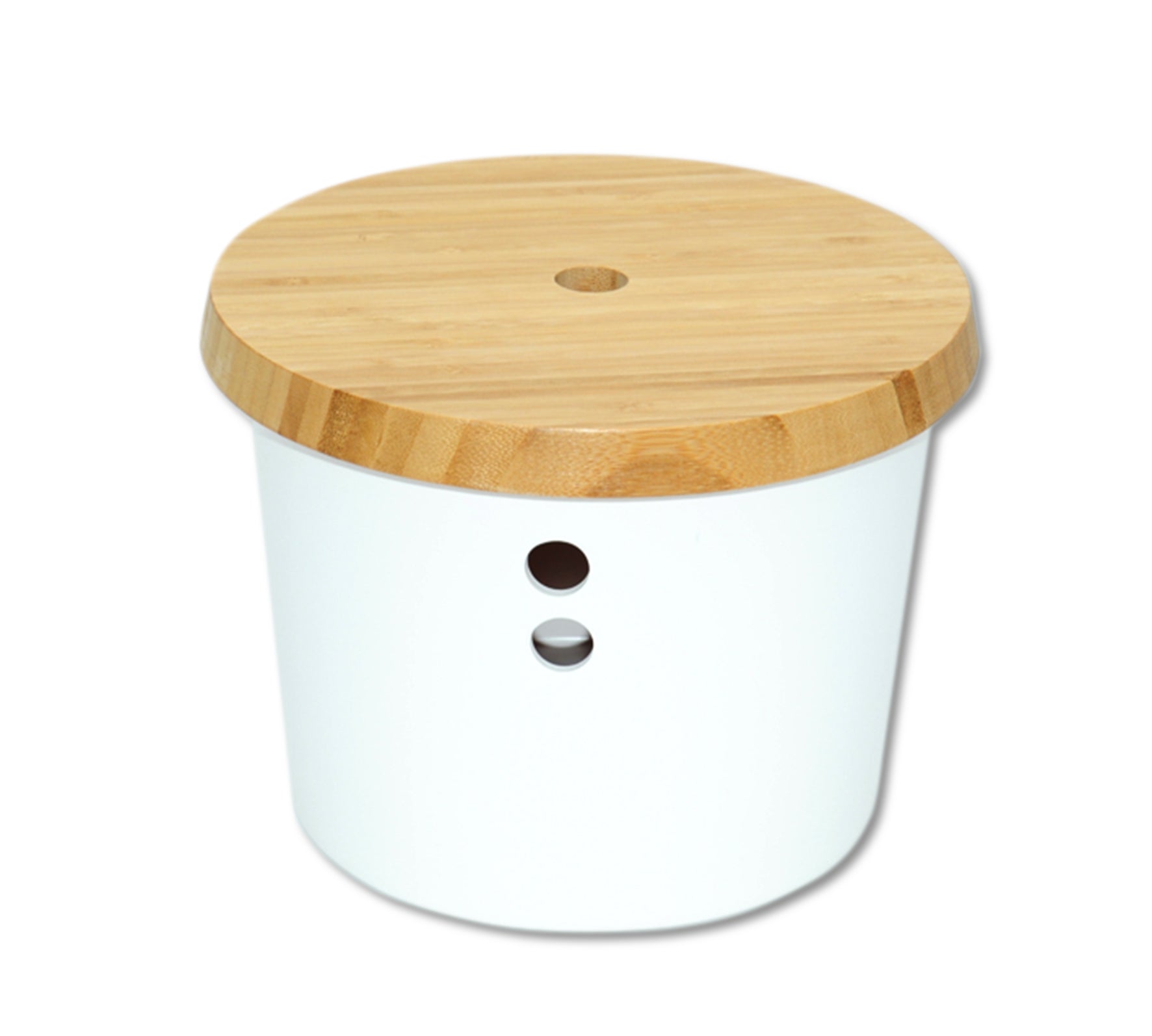 UZGLABĀŠANAS TRAUKS D21CM, 15.5CM, BALTS, MELAMĪNS/BAMBUSS, FSC
