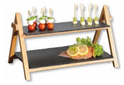TAŽIERIS PRODUKTU SERVĒŠANAI 43x27.5x25.5CM, ŠĪFERIS/BAMBUSS