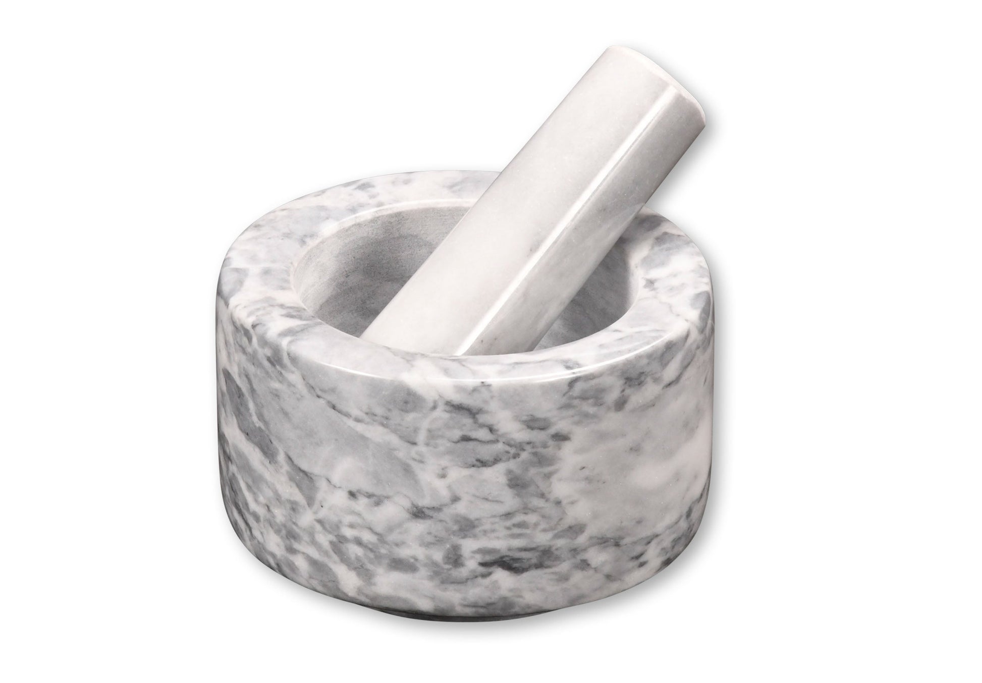 PIESTA AR MIEZERI D13CM, H8CM, PULĒTA, BALTA, MARMORS