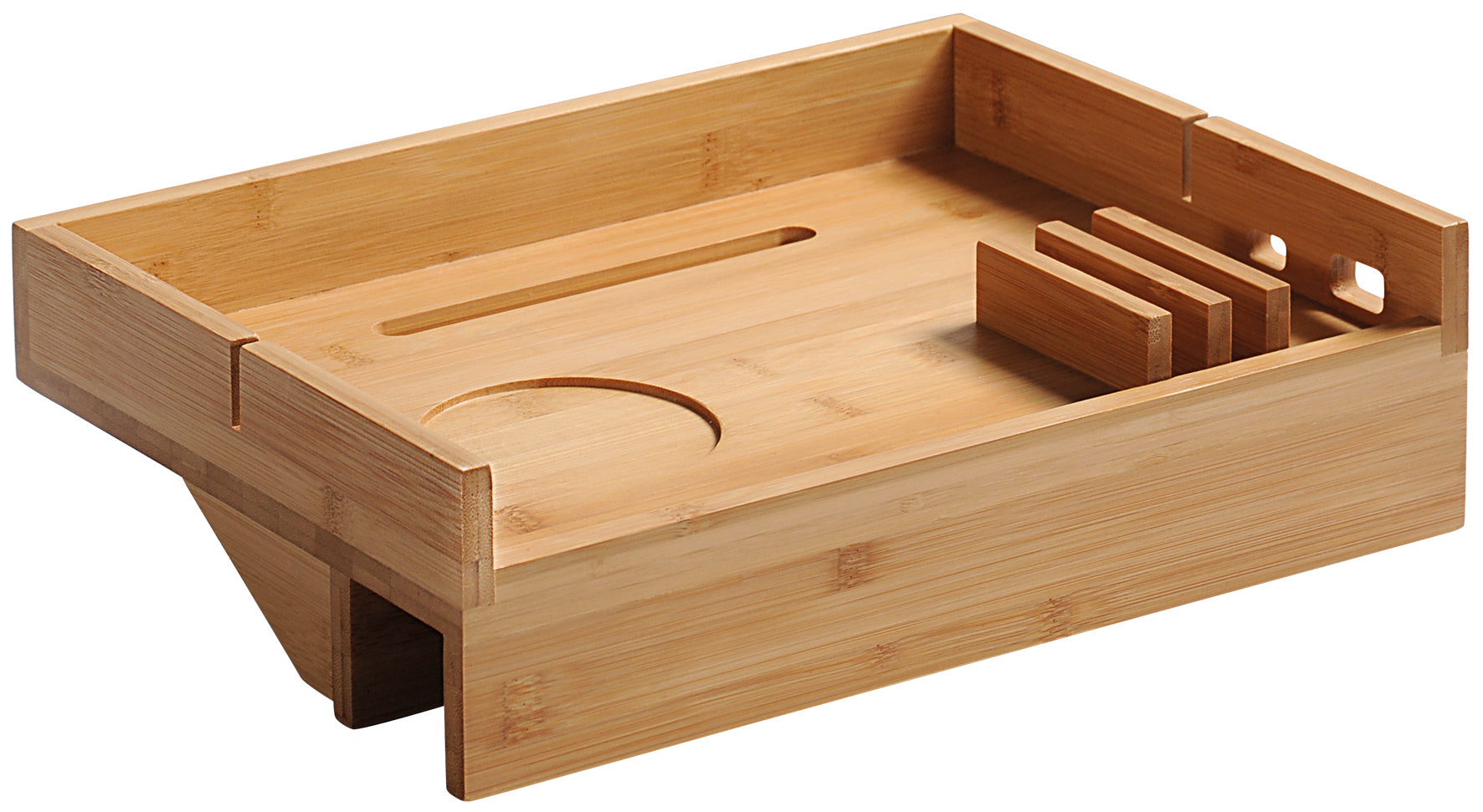 PAPLĀTE 33.7x24x9.5CM, PIESTIPRINĀMA PIE GULTAS, BAMBUSS, FSC