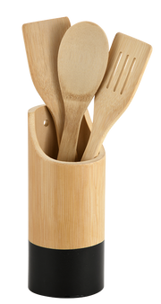 VIRTUVES PIEDERUMU KOMPL.3PR, AR STATĪVU, H30CM, BAMBUSS, FSC