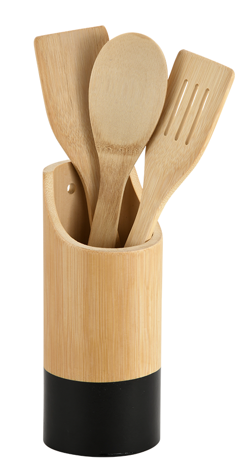 VIRTUVES PIEDERUMU KOMPL.3PR, AR STATĪVU, H30CM, BAMBUSS, FSC