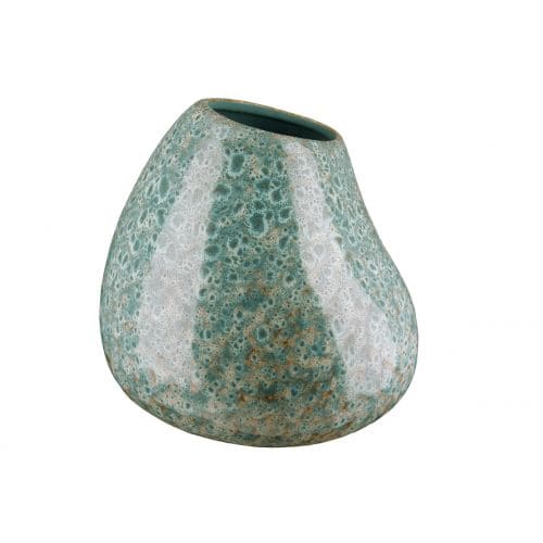 ORGANIC VĀZE H19CM, ZAĻA, KERAMIKA
