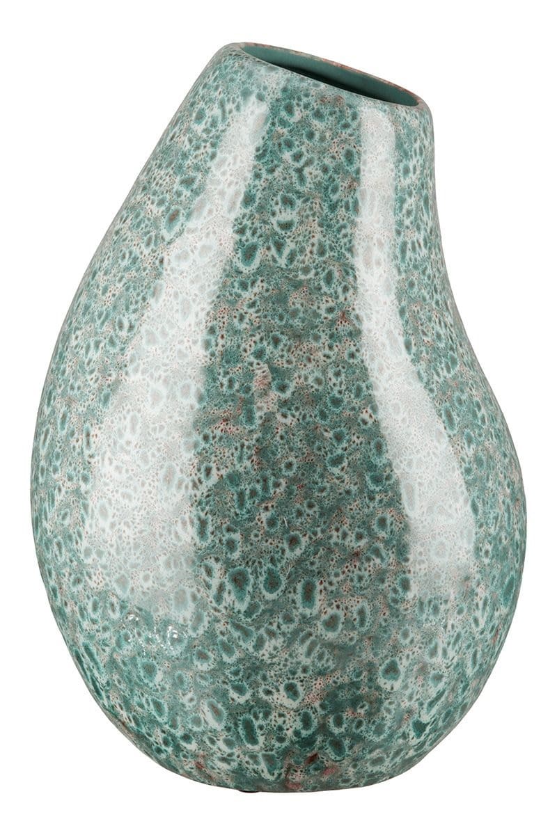 ORGANIC VĀZE H29CM, ZAĻA, KERAMIKA