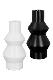KAIRO VĀZE H20CM 2 VEIDI, MELNA/BALTA, KERAMIKA