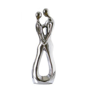 PAIR, GLIMPSE OF LOVE DEKORATĪVA FIGŪRA, H30CM, SUDRABA KR., KERAMIKA