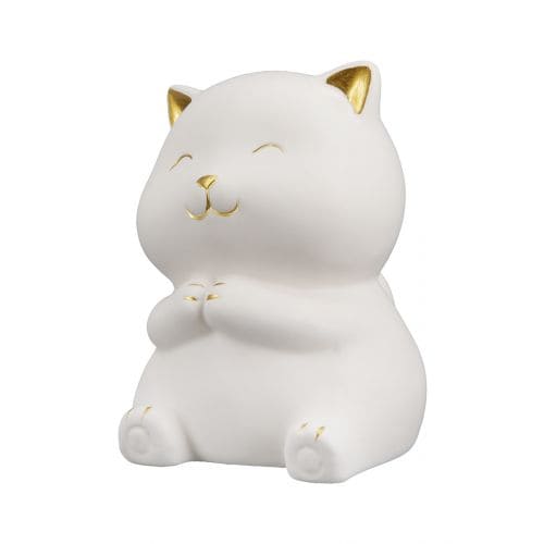 KITTY DEKORATĪVA FIGŪRIŅA H10.5CM, BALTA, KERAMIKA