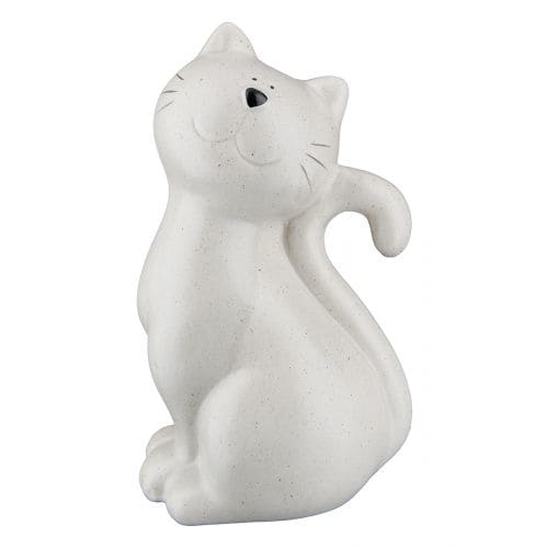 CASIMIR CAT DEKORATĪVĀS FIGŪRIŅAS H12CM 2GAB, BĒŠAS, KERAMIKA