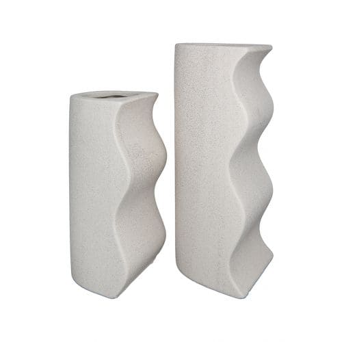 ONDA VĀZES H25.5CM KOMPL. 2GAB.,, BĒŠA, KERAMIKA