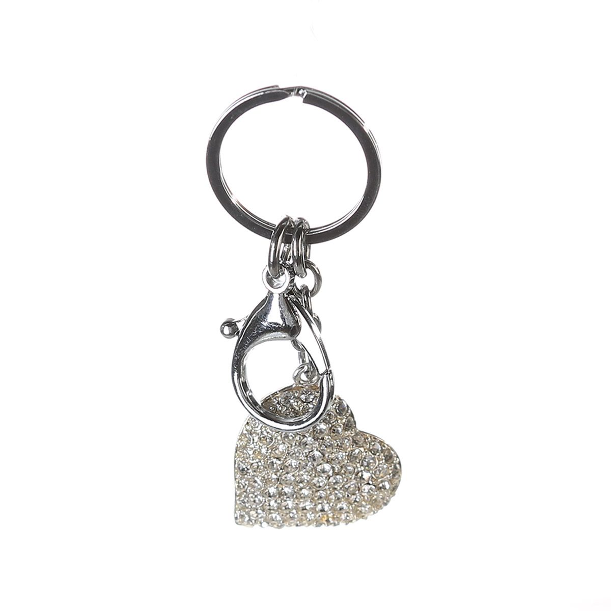 ATSLĒGU PIEKARIŅŠ KRISTĀLA SIRDS 3.5CM, METĀLS