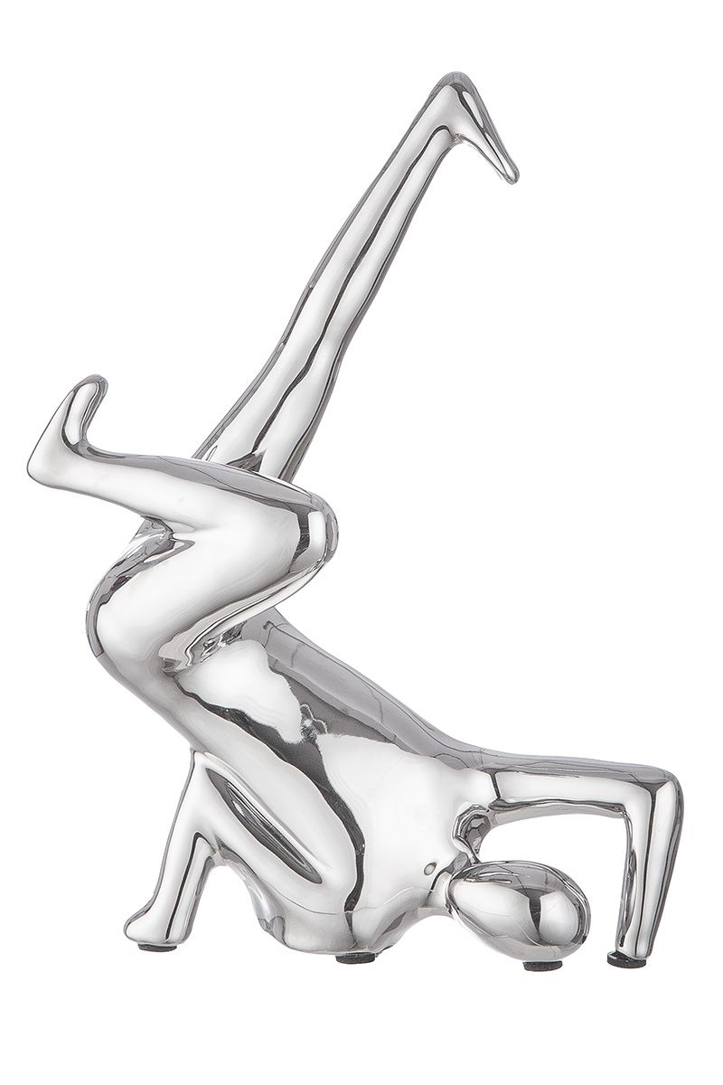 BREAKDANCE FIGŪRAS 10X15X26.5CM, SUDRABA KR., KERAMIKA