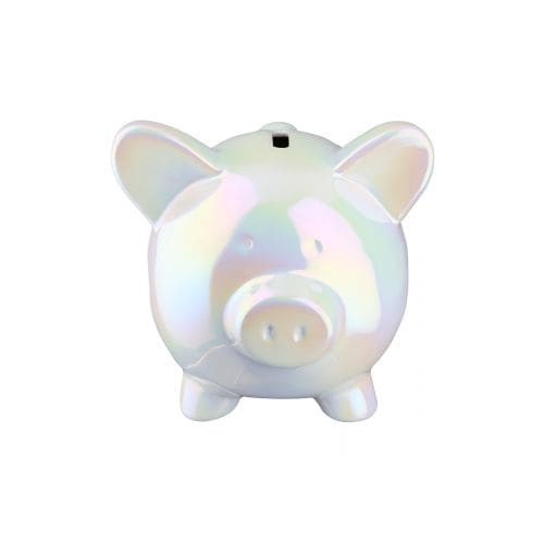 PERLA PIG KRĀJKASĪTE 11.5X12CM, BALTA PERLAMUTRA KR., KERAMIKA