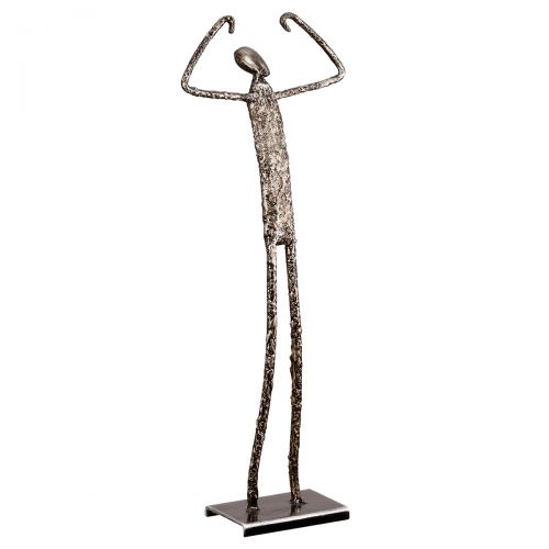 DEKORATĪVA FIGŪRA - EMOCIJA H32CM 2 VEIDI, SUDRABA KR., METĀLS