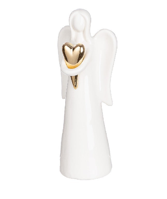 DEKORATĪVA FIGŪRA-EŅĢELIS GADRIA H15CM, BALTS, PORCELĀNS