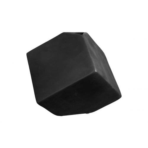 CUBE VĀZE H19.5CM, MELNA, KERAMIKA
