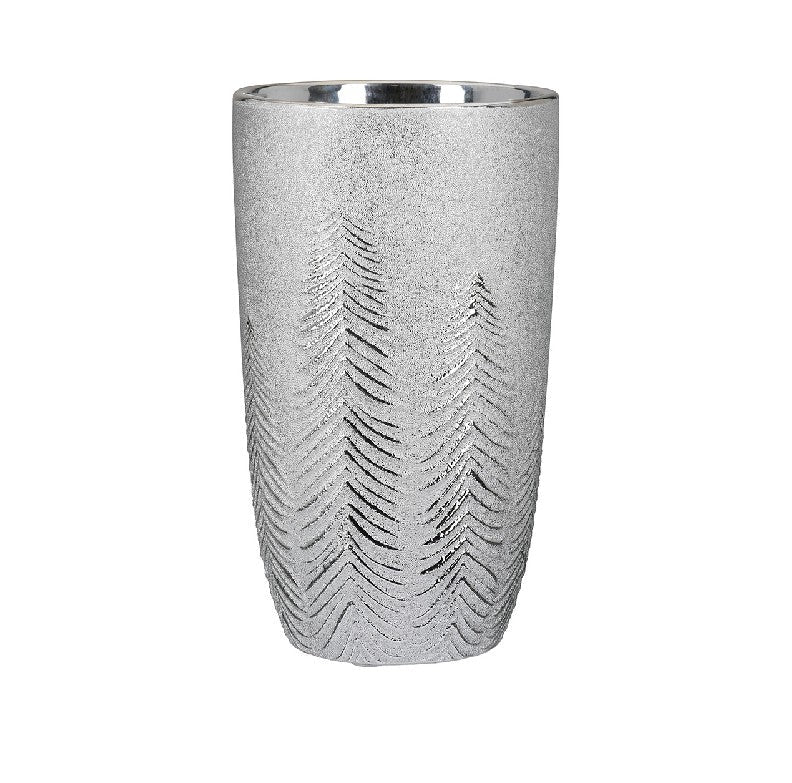 FOREST VĀZE H25.5CM, SUDRABA KR., KERAMIKA