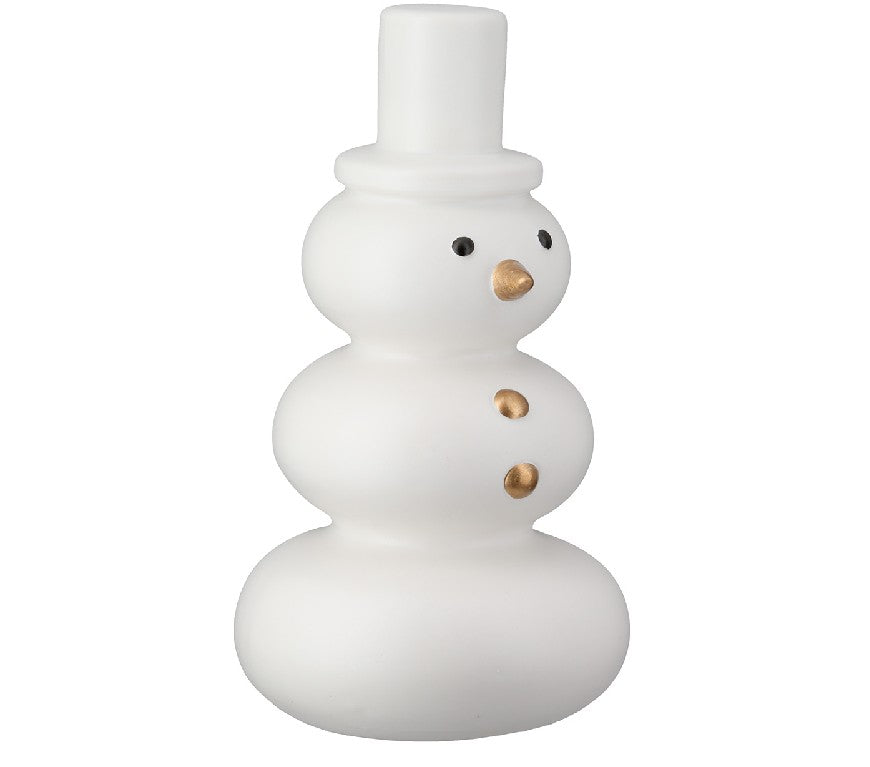 DEKORATĪVA FIGŪRA-SNIEGAVĪRS FREDDY H11CM, BALTS, KERAMIKA