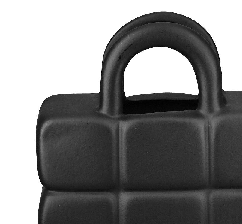 HANDTASCHE VĀZE 5x15x19CM 2 VEIDI, MELNA/BALTA, KERAMIKA