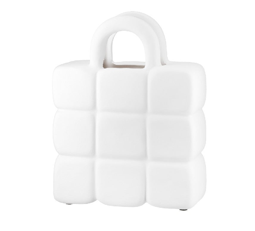 HANDTASCHE VĀZE 10x19x26CM 2 VEIDI, MELNA/BALTA, KERAMIKA