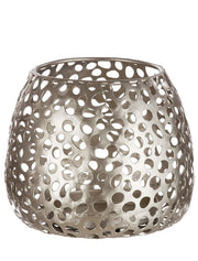 CHICO SVEČTURIS H12CM, D14CM, SUDRABA KR., METĀLS