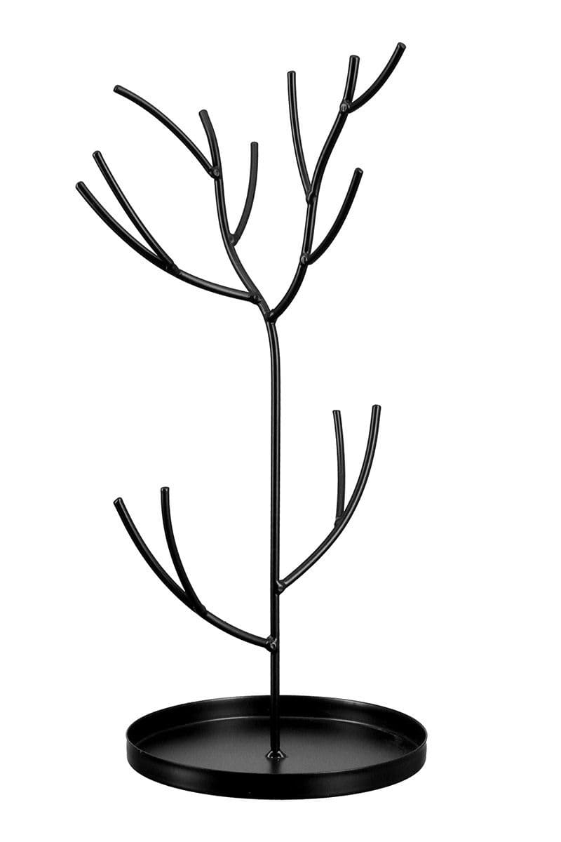 DEKORATĪVS KOKS BIŽUTĒRIJAI H27CM, MELNS, METĀLS