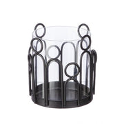 REMO SVEČTURIS D10CM, H11CM, MELNS, METĀLS/STIKLS