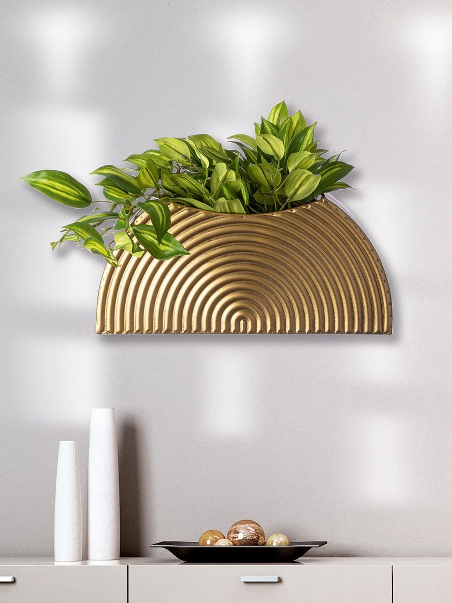 MACHU, SIENAS VĀZE H18.5CM, ZELTA KR., METĀLS