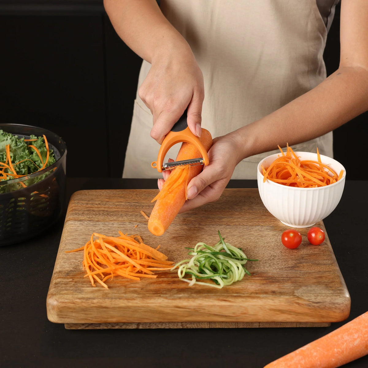 ZYLISS PEELER 14CM, FOR JULIEN STRIPS, Y-TYPE, RECYCLED STRAW PLASTIC/STAINLESS STEEL