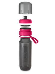 ACTIVE ŪDENS PUDELE AR FILTRU 600ML, MELNA AR ROZĀ VĀCIŅU**