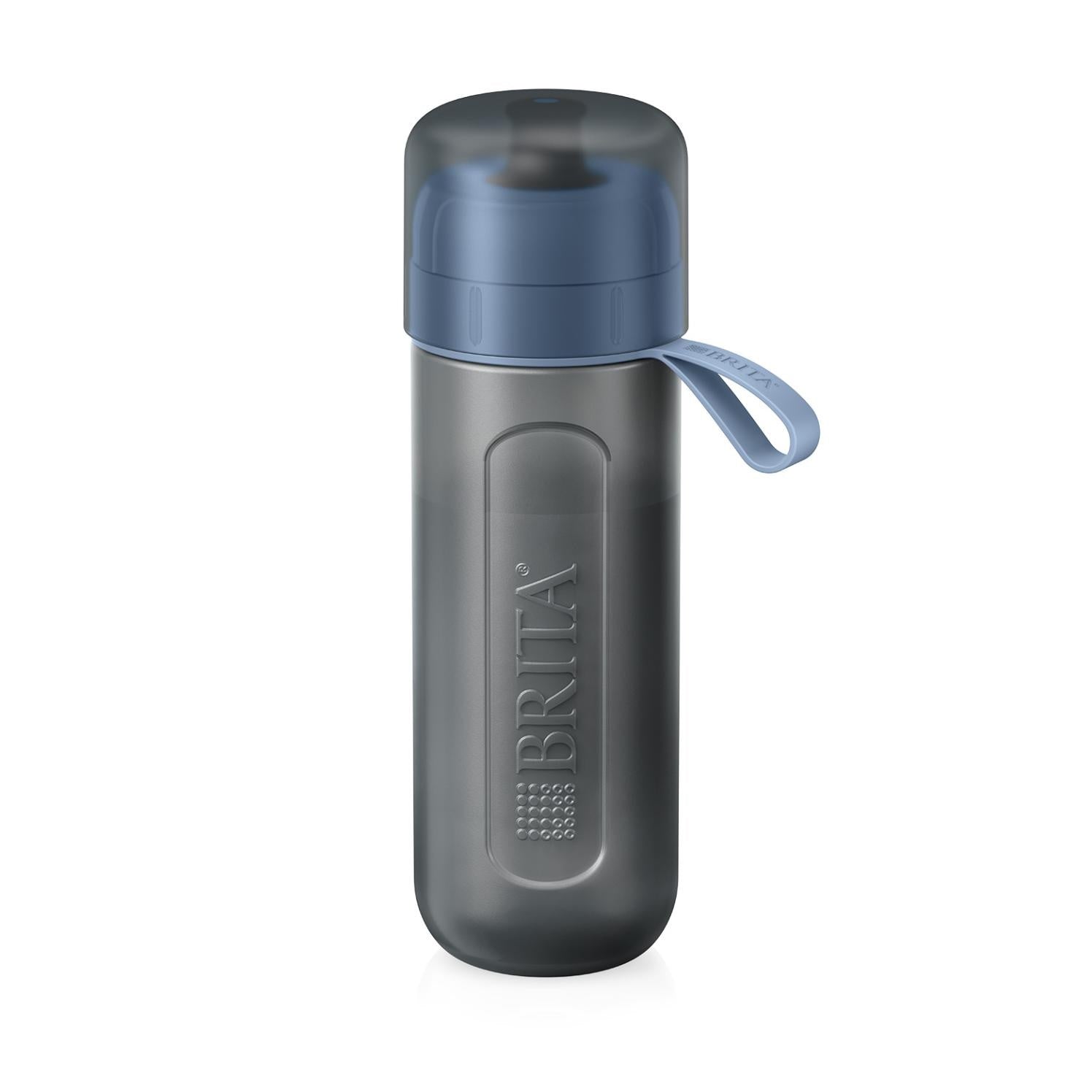 ACTIVE ŪDENS PUDELE AR FILTRU 600ML,  GAIŠI ZILA