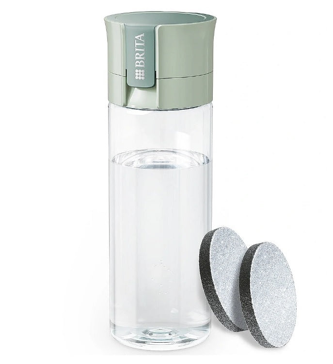VITAL ŪDENS PUDELE AR FILTRU 600ML, GAIŠI ZAĻA