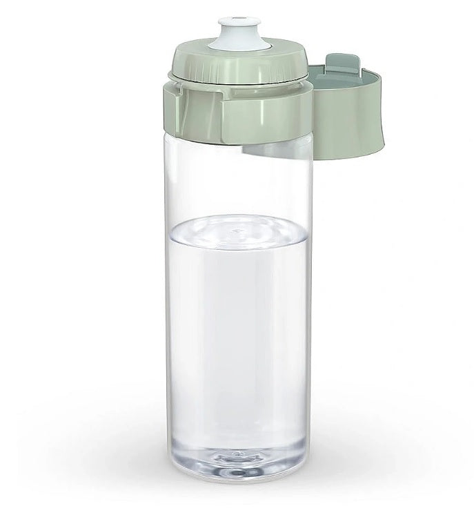 VITAL ŪDENS PUDELE AR FILTRU 600ML, GAIŠI ZAĻA