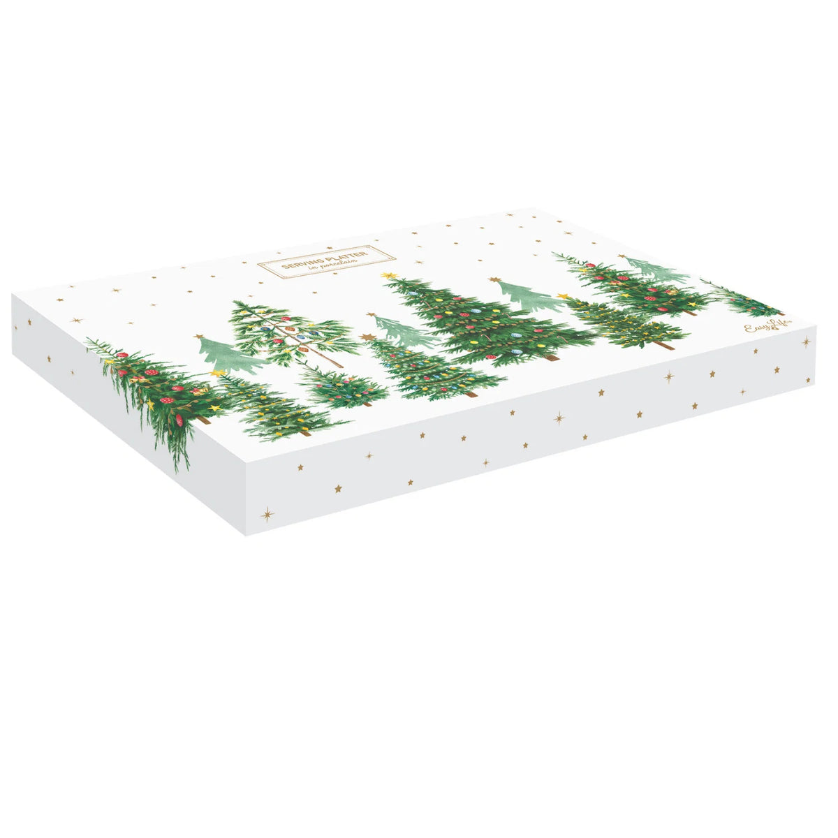 FESTIVE TREES ŠĶĪVIS SERVĒŠANAI 35X23CM, PORCELĀNS