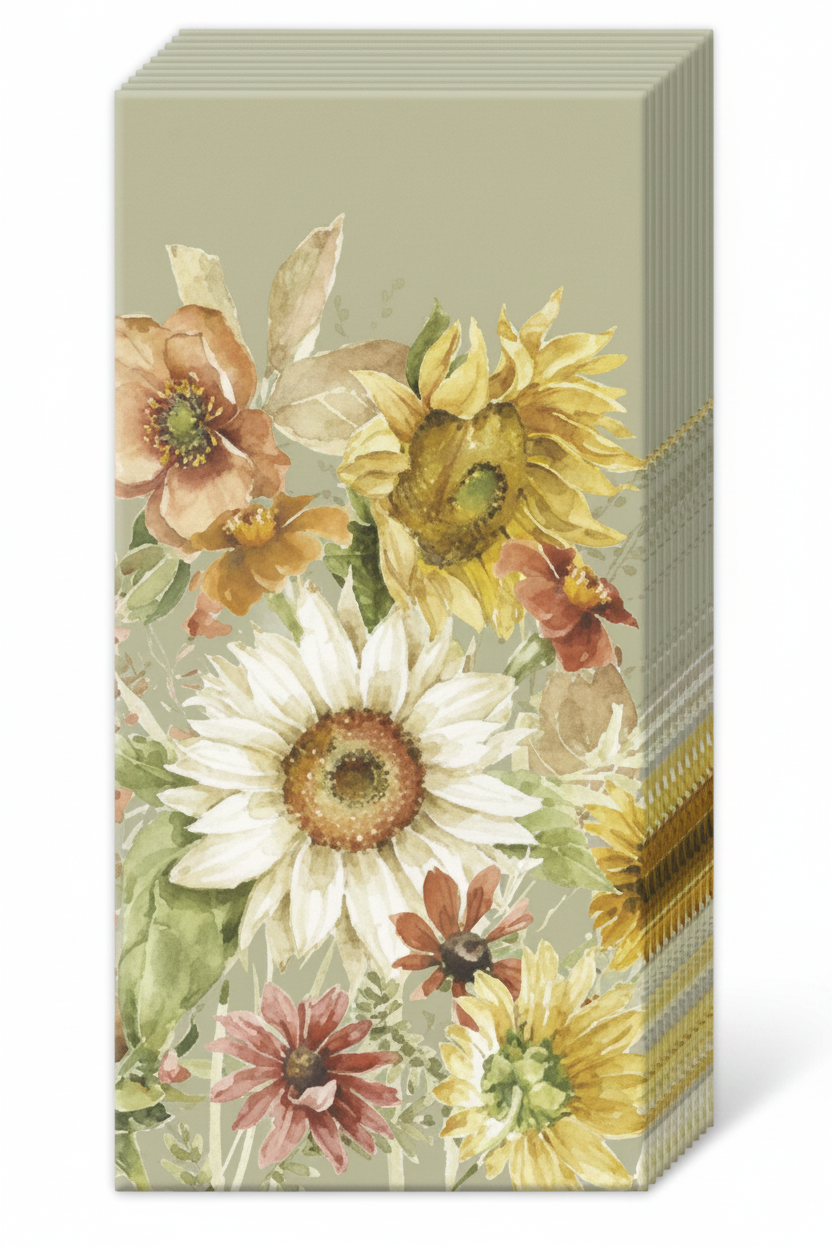 LATE SUMMER FLOWERS KABATAS LAKATIŅI 21X21CM 20 GAB., 4 SLĀŅU, PAPĪRA