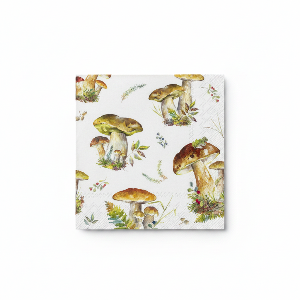 MUSHROOM COLLECTIONSALVETES 33 X33 CM 20GAB, PAPĪRS