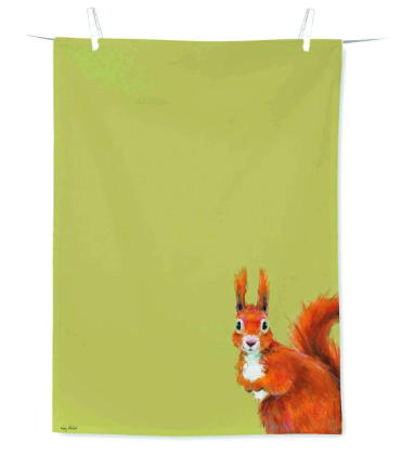 SQUIRREL HAZEL VIRTUVES DVIELIS 50x70CM, KOKVILNA, ZAĻA