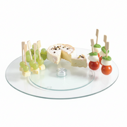 LAZY SUSAN SERVĒJAMĀ PLATE D35CM, H3CM, ROTĒJOŠA, STIKLS