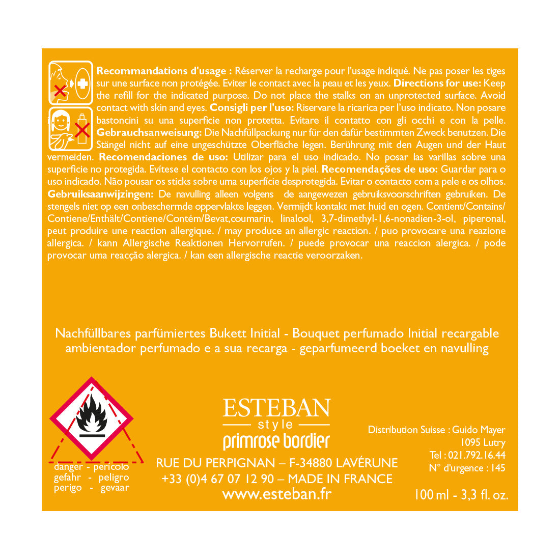 AMBRE INITIAL TELPU AROMATIZATORA KOMPL. 100ML, 16 KOCIŅI