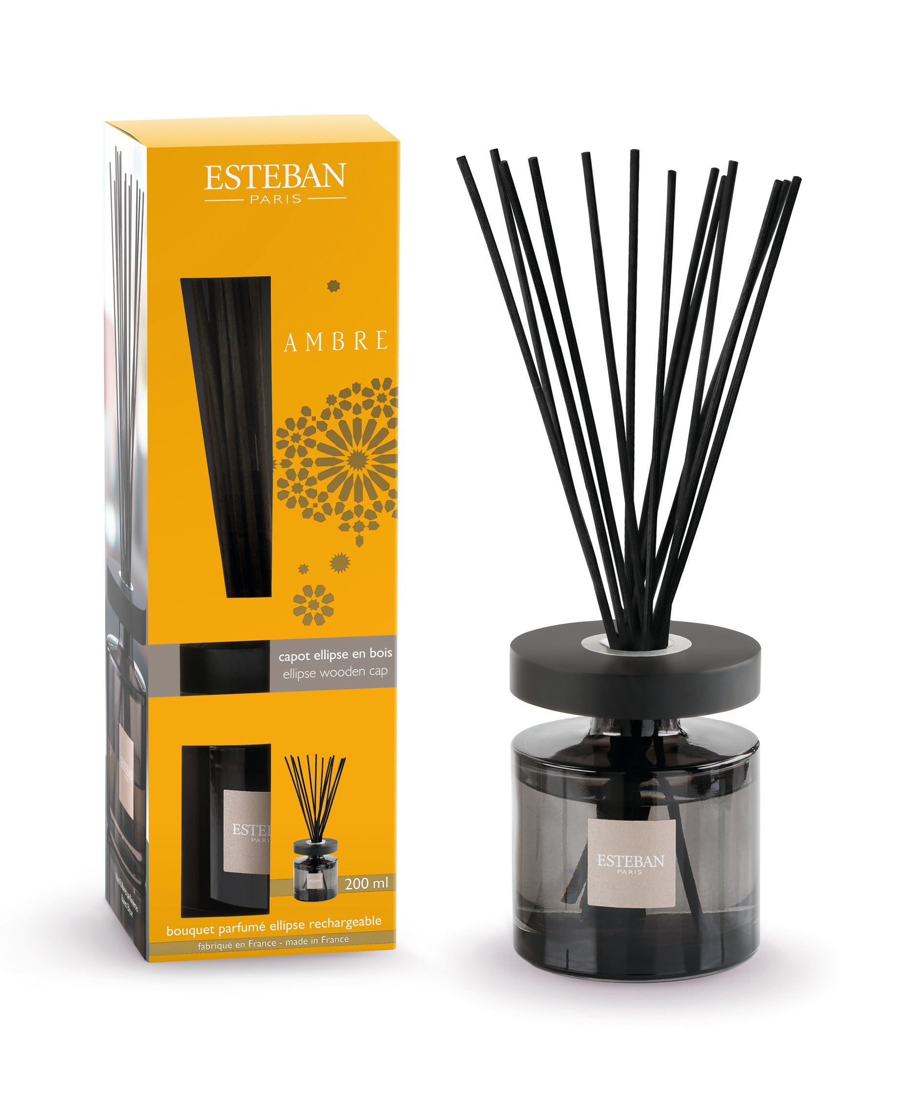 AMBRE ELLIPSE TELPU AROMATIZATORA KOMPL. 200ML, 16 KOCIŅI