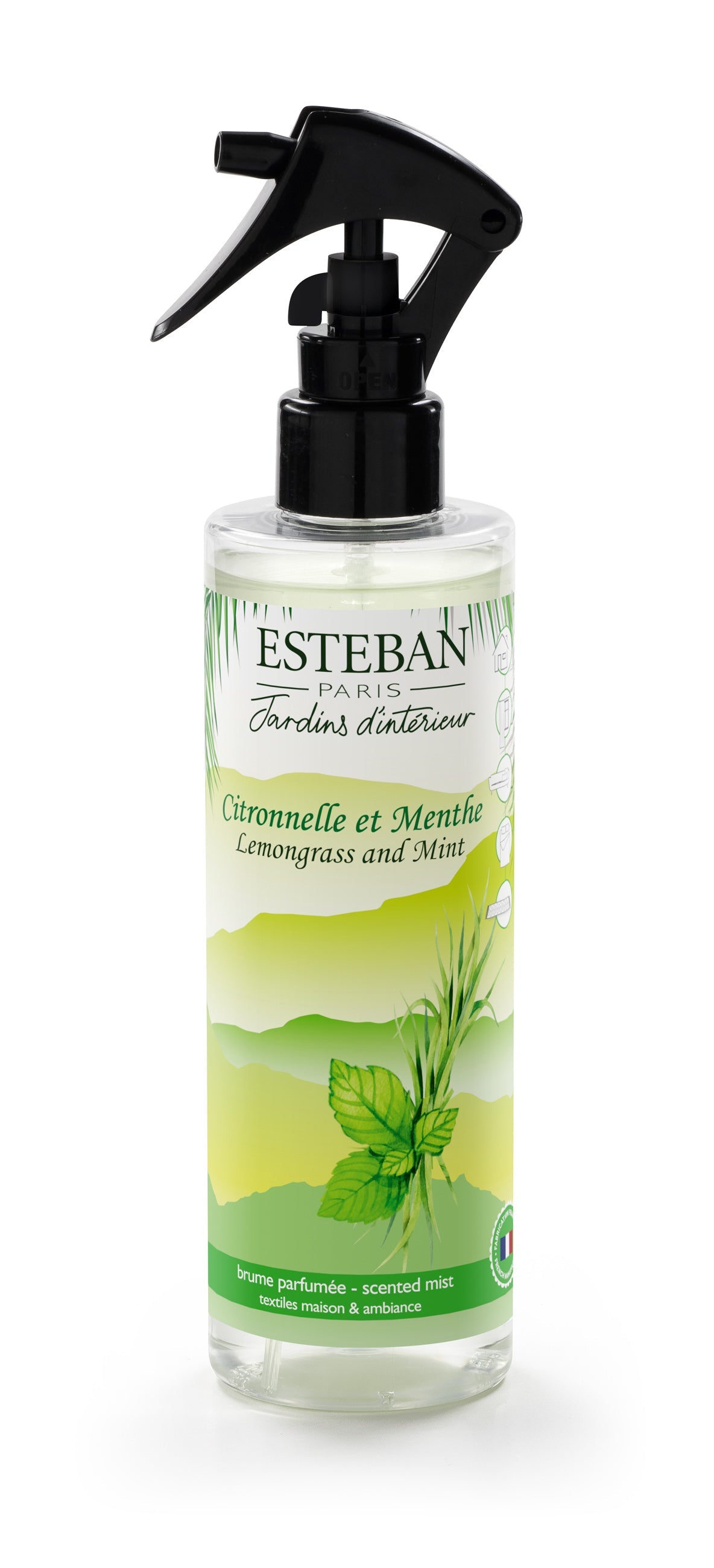 LEMONGRASS & MINT IZSMIDZINĀMS AROMATIZATORS TEKSTILIZSTRĀDĀJUMIEM UN TELPĀM 250ML