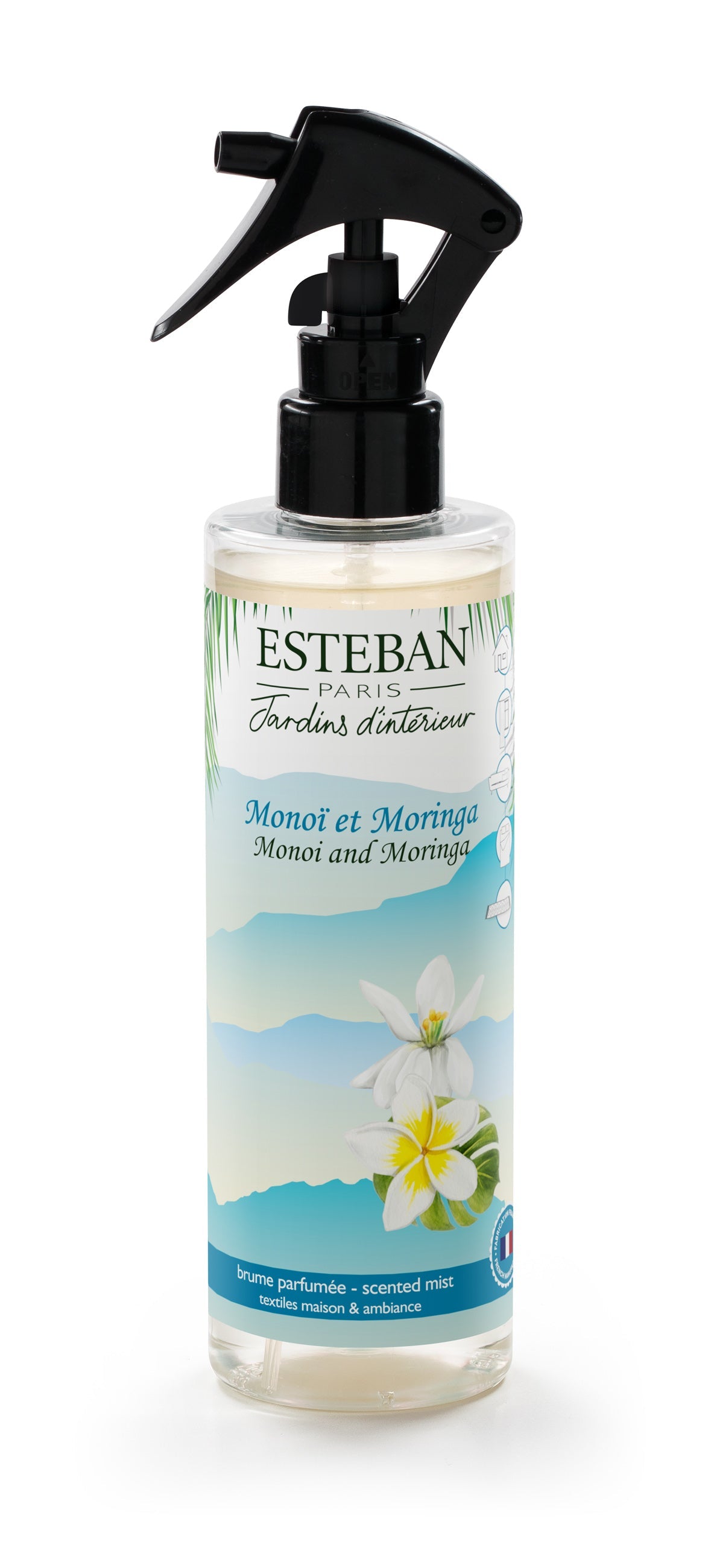 MONOI & MORINGA IZSMIDZINĀMS AROMATIZATORS TEKSTILIZSTRĀDĀJUMIEM UN TELPĀM 250ML