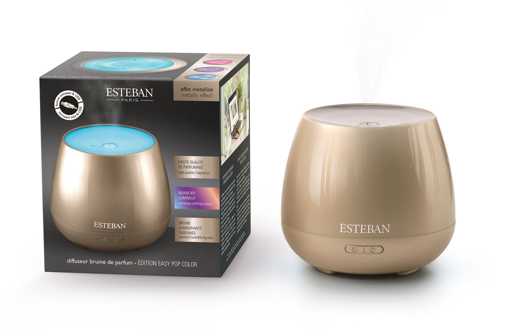 STEBAN TELPU AROMĀTA DIFUZORS EASY POP EDITION, PLATĪNA KRĀSĀ