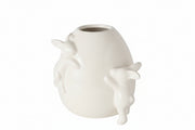 EGG VASE H17.50, BEIGE, CERAMIC
