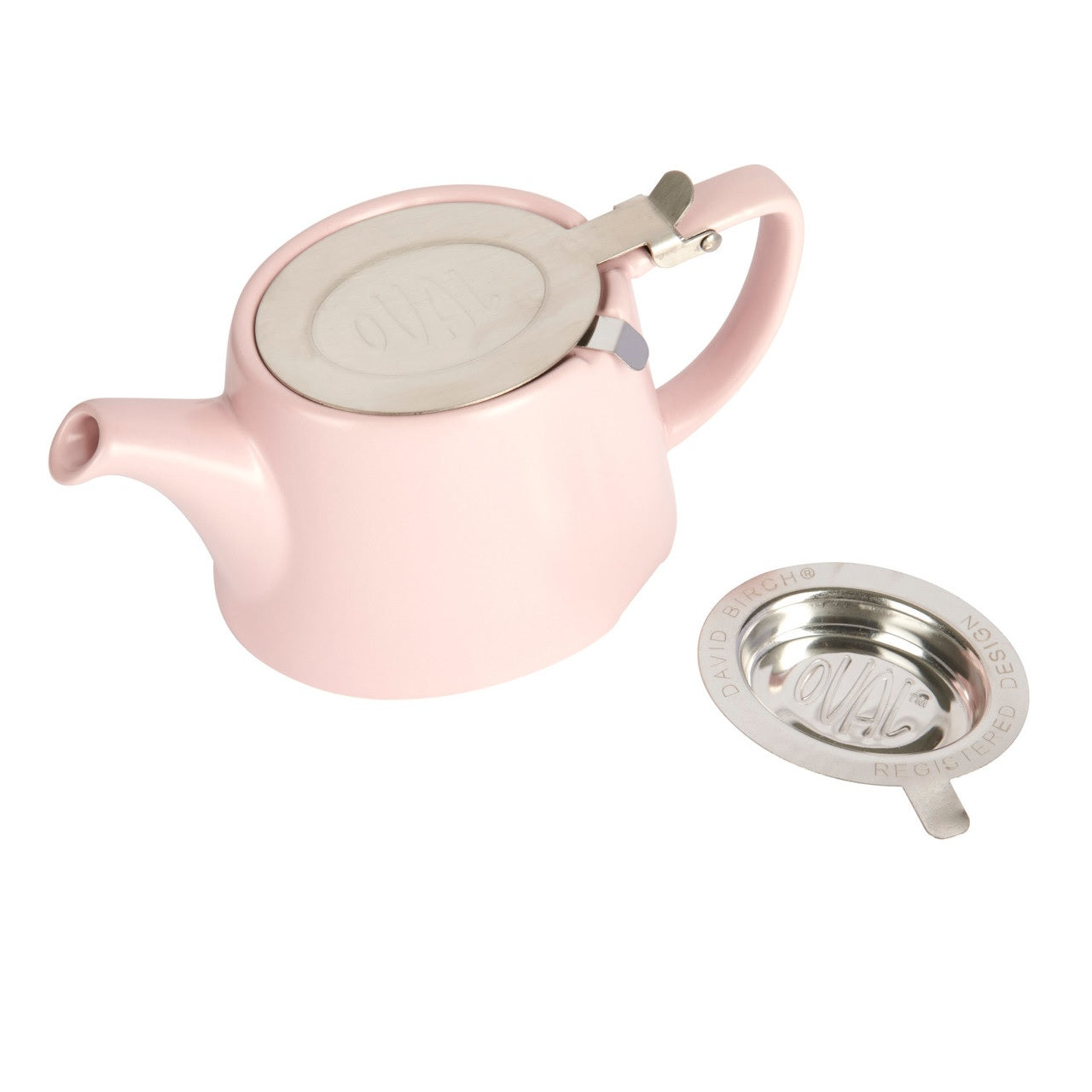 LONDON POTTERY OVAL TĒJKANNA AR SIETIŅU 750ML, ROZĀ MATĒTA, KERAMIKA**