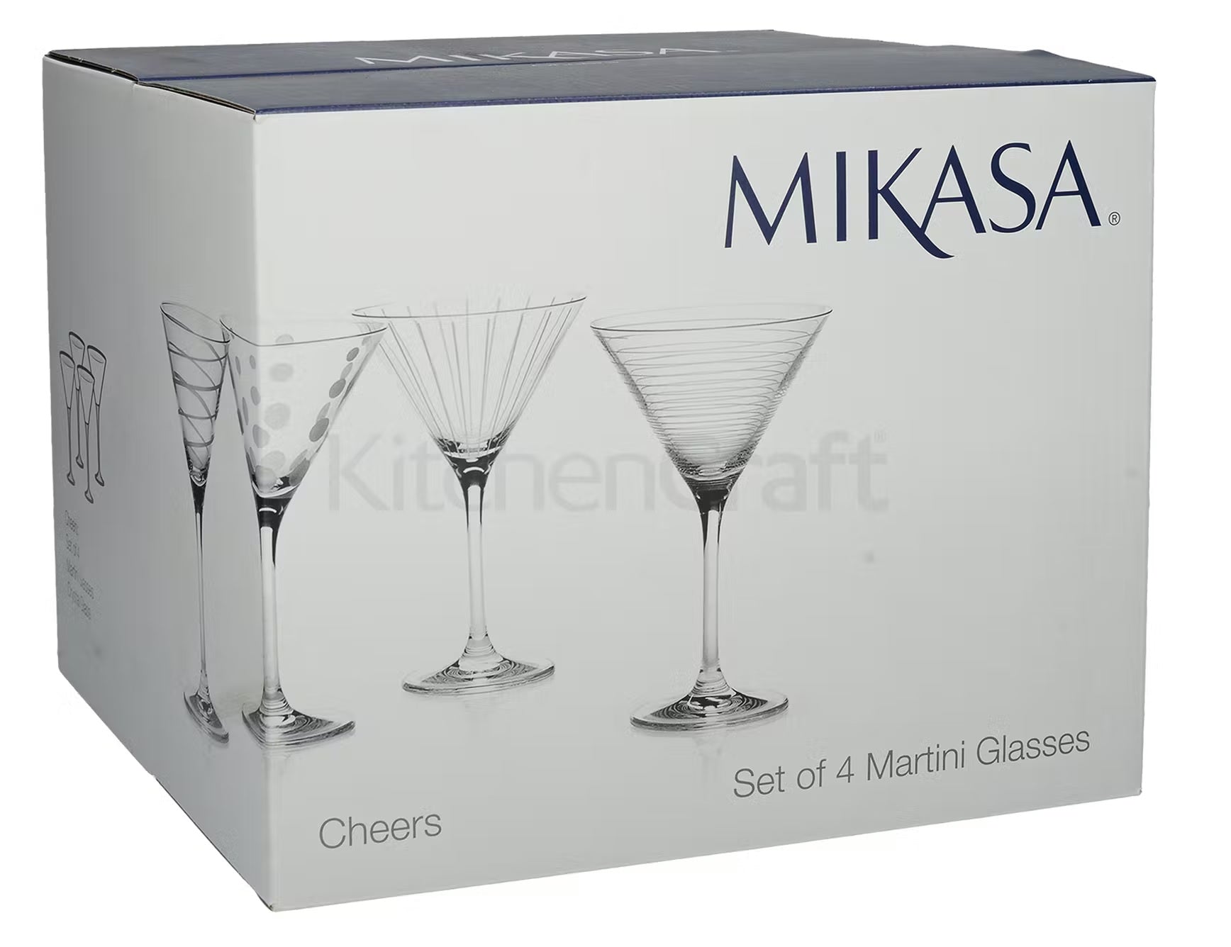MIKASA CHEERS MARTINI GLĀZES 4GAB 290ML, KRISTĀLS