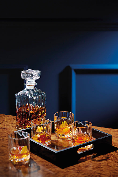BARCRAFT VISKIJA GLĀŽU KOMPLEKTS AR KARAFI 900ML/200ML, DĀVANU KASTĒ