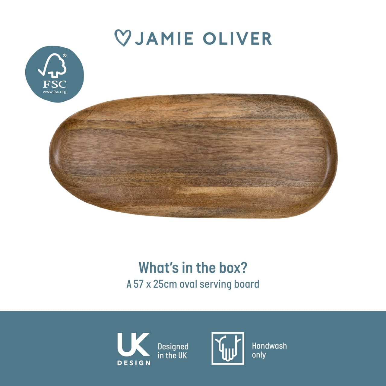 JAMIE OLIVER BIG LOVE DĒLIS 57x25cm, SERVĒŠANAI, MANGO KOKS
