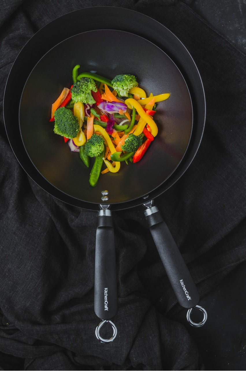 KITCHENCRAFT WOK PANNA 26.5CM, MELNA, TĒRAUDS